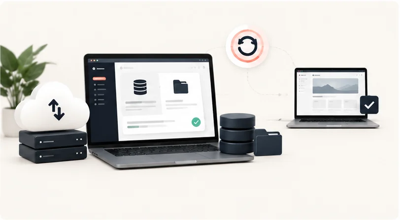Illustratie over het testen van backups van een website