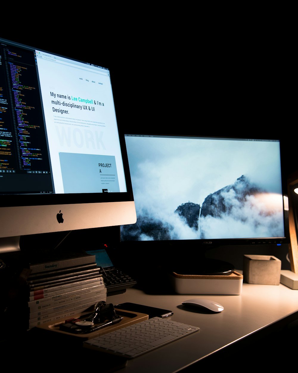 Scherm met een website in aanbouw